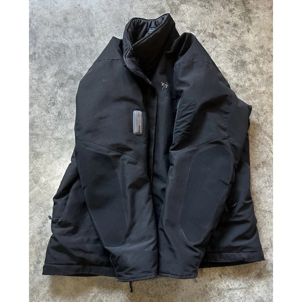Vintage Arc'teryx AR Leaf Insulated Jacket Recco Rescue Wind Stopper Black - Picture 14 of 16